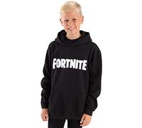 Fortnite Hoodie For Boys & Girls | Kids Battle Royale Logo Grey Blue or Black Sweatshirt With Drawstring Hood | Video Game Merchandise Clothing