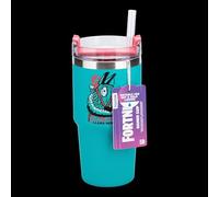 Paladone Tumbler - Fortnite 600ml Insulated Gamer Cup with Straw - Officially Licensed - Blue