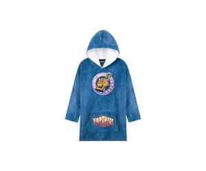 Fortnite Oversized Hoodie Blanket Fleece Extra Long Warm Hooded Poncho Gift in Blue Fortnite Blue One Size