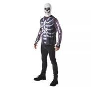 Fortnite Skull Trooper Adult Costume Top & Hood - Small