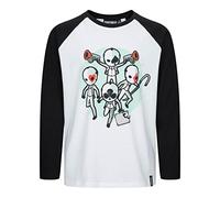 Fortnite - Team Wild Card Gaming Design Youth Long Sleeve Black & White Cotton T-Shirt Age 9-16 Years (UK, Age, 15 Years, 16 Years, Regular, White)