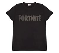 Fortnite Text Logo Boyfriend Fit T-Shirt, Womens, S-5XL, Black/Black, Official Merchandise