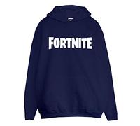 Fortnite Text Logo Pullover Hoodie, Adults, S-5XL, Navy, Official Merchandise