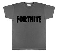 Fortnite Text Logo T-Shirt, Adults, S-5XL, Charcoal, Official Merchandise