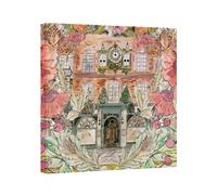 Fortnums In Full Bloom Canvas Print Claire Louise Multi W16 inch x H16 inch