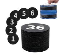 ForTomorrow Carpet Spots Marker for Classroom - 36 Pcs 4 Inch Black Circle Floor Sitting Dots with Numbers for Preschool Kindergarten Elementary