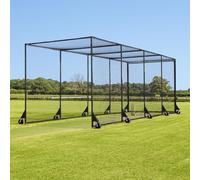 FORTRESS 360° Mobile Cricket Cage [Test Grade] | Pop Up Goals for Cricket | Cricket Set | Cricket Box Netting Cage System | Cricket Net Batting Cage | Sports Equipment (24ft, Without Padding)
