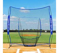 FORTRESS Baseball Batting Practice Net - 7ft x 7ft Blue Polyester, Nylon Sock Net With Pegs and Carry Bag (Pop-Up Hitting Net)