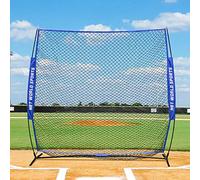 FORTRESS Baseball Protective Screen - 7 foot x 7 foot Square Baseball Screen Backstop Batting Practice Screen [Net World Sports] (Pop-Up Baseball Screen)