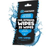 Fortress Car Wipes (25 ct.) To-Go Wipes for Car Interior, Steering Wheel, Seats, Dashboard and More [Travel Size] Skin-Safe Auto Wipes