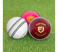 FORTRESS Club Crown Cricket Balls [Red/White/Pink] - MCC Regulation (Junior, Red (Pack of 1))