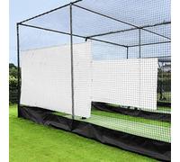 FORTRESS Cricket Net Sight Screen - White, Green & Black | Cricket Screen Netting | Batting & Bowling Cricket Cage Netting | Cricket Cage Batting Canvas Screen - Cricket Set (39ft x 6ft, Black)