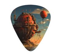 Fortress on the sea guitar pick set, 3 different thicknesses, 12 pieces for a variety of instruments