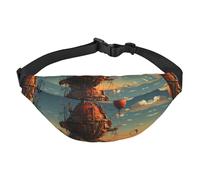 Fortress on the sea Large Fashion Crossbody Waist Bag, Travel Casual Boys Waist Bag, Suitable for Sports, Running, Cycling, Traveling, Fishing
