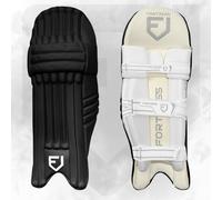 Fortress Original 100 Colored Cricket Batting Pads - Trusted by The Pros for The Highest Level of Cricket! | Premium Quality | Test Grade | 5 Colours (Black (Right Handed), Junior (13.5in))