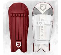 FORTRESS Original Pro Wicket Keeper Pads | Premium Cricket Gear for All Ages (Maroon, Junior)