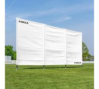 FORTRESS Temporary Cricket Sight Screen | 24.5ft x 10ft Portable Vinyl Panel with Poles and Guy Ropes - Lightweight Freestanding Cricket Backdrop for Bowlers and Batsmen (White)