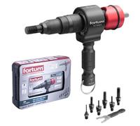 Fortum Rivet nut Attachment for Cordless Screwdriver & Drill I Riveter for Rivet Nuts Made of Aluminium, Steel & Stainless Steel I Blind Rivet Attachment for M3-M12 Nuts I Rivet Gun Adapter