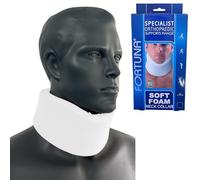 Fortuna Adjustable Foam Neck Collar - Medical-Grade Cervical Brace for Neck Pain Relief, Whiplash Injury & Recovery - Soft, Comfortable Support for Sleeping & Daily Use (White, Medium (50cm-55cm))