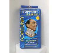 Fortuna Adjustable Plastic Neck Collar - Cervical Brace for Neck Pain, Whiplash & Injury Recovery - Firm Support with Ventilation & Padded Edges (Large)