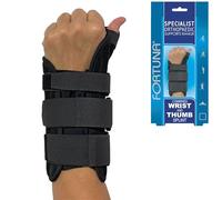Fortuna Combined Wrist and Thumb Splint - Adjustable Wrist Support Brace with Aluminium Splints & Straps for Carpal Tunnel, Arthritis, Tendonitis, RSI & Thumb Pain Relief (Large: Left (21cm-25cm))