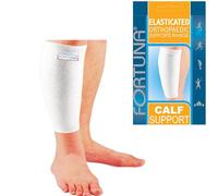 Fortuna Elasticated Calf Support - Compression Sleeve for Men & Women | Leg & Shin Splint Support for Muscle Pain Relief, Running, Sports & Everyday Use (Medium)