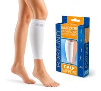 Fortuna Elasticated Calf Support - Compression Sleeve for Men & Women | Leg & Shin Splint Support for Muscle Pain Relief, Running, Sports & Everyday Use (Small)