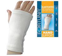 Fortuna Elasticated Hand Support - Orthopaedic Compression Brace for Arthritis, Sprains & Strains - Pain Relief & Injury Recovery Bandage - Fits Left or Right Hand - Breathable & Comfortable (L)