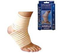 Fortuna Elasticated Support Wraps - Adjustable Compression for Wrist, Ankle, Knee & Elbow - Breathable Orthopaedic Supports for Pain Relief, Injury Recovery, Sports (Ankle Wrap)