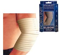 Fortuna Elasticated Support Wraps - Adjustable Compression for Wrist, Ankle, Knee & Elbow - Breathable Orthopaedic Supports for Pain Relief, Injury Recovery, Sports (Elbow Wrap)