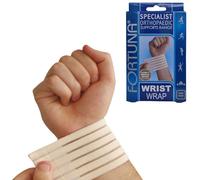 Fortuna Elasticated Support Wraps - Adjustable Compression for Wrist, Ankle, Knee & Elbow - Breathable Orthopaedic Supports for Pain Relief, Injury Recovery, Sports (Wrist Wrap)