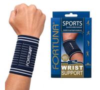Fortuna Elasticated Wrist Support Brace with Strap - Adjustable Wrist Compression Wrap Relieves Pain, Tendonitis & Carpal Tunnel - Sports Wrist Supports for Men & Women, Left & Right Hand (Medium)