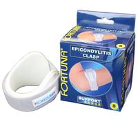 Fortuna Epicondylitis Clasp - Adjustable Tennis Elbow Support Strap for Pain Relief, Golfers Elbow & Forearm Tendon Support - Treats Lateral & Medial Epicondylitis - Left or Right Arm (Small)