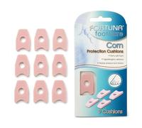 Fortuna Footcare Corn Protection Cushions, 9 Ultra Soft Foam Self Adhesive Pads for Sore Corns, Shoe Pressure, Rubbing and Friction Relief