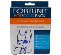 Fortuna Hot Cold Gel Pack with Adjustable Pouch - Reusable Heat Pad for Pain Relief - Small (185mm x 90mm) - Also Available in Medium and Large - Microwave and Freezer Safe