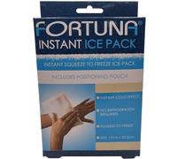 Fortuna Instant Ice Pack with Positioning Pouch - Squeeze to Activate Cold Compress - No Freezer Needed - Single Use Ice Pack for Sports Injuries, First Aid, Swelling, Pain Relief