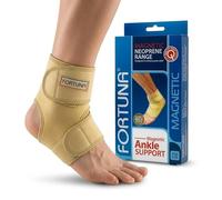 Fortuna Magnetic Neoprene Ankle Support - Universal Fit Compression Ankle Brace with 10 × 1000 Gauss Magnets for Plantar Fasciitis Support, Achilles Tendon & Sprained Ankle Recovery - Unisex