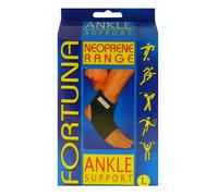Fortuna Neoprene Ankle Support - Compression Ankle Brace for Plantar Fasciitis, Tendonitis, Sprained Ankles & Achilles Tendon Support - Unisex Injury Treatment & Recovery (Small)