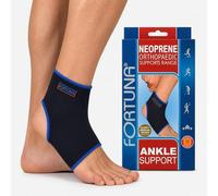 Fortuna Neoprene Ankle Support - Compression Ankle Brace for Plantar Fasciitis, Tendonitis, Sprained Ankles & Achilles Tendon Support - Unisex Injury Treatment & Recovery (Medium)