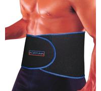 Fortuna Neoprene Back Support - Adjustable Lumbar Brace for Lower Back Pain Relief, Sciatica & Posture Support - Men & Women Back Brace Belt (Large)