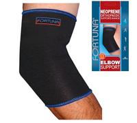 FORTUNA Neoprene Elbow Support Brace - Compression Sleeve Strap for Tennis, Golf, Weightlifting, Sports Injury Recovery & Pain Relief - Elbow Support for Men & Women (Medium)