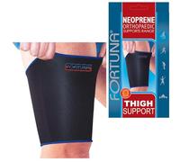 Fortuna Neoprene Thigh Support - Compression Sleeve for Hamstring, Quad & Leg Pain Relief - Sports Injury Recovery & Everyday Muscle Support (Medium)