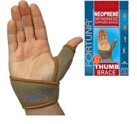 Fortuna Neoprene Thumb Brace - Thumb Support for Arthritis, Carpal Tunnel Relief & Wrist Pain, Universal Fit Right Hand, Compression Bandage & Protector for Hands (Right Thumb - One Size)