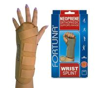 Fortuna Neoprene Wrist Splint Brace - Carpal Tunnel Wrist Support for Arthritis, Tendonitis, Sprains & Injury Relief - Orthopaedic Hand Splint for Left Wrist (Large/Left)