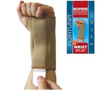 Fortuna Neoprene Wrist Splint Brace - Carpal Tunnel Wrist Support for Arthritis, Tendonitis, Sprains & Injury Relief - Orthopaedic Hand Splint for Left Wrist (Large/Left)