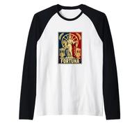 Fortuna Roman Goddess of Luck and Fate Symbol Raglan Baseball Tee