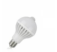 fortunate lights 1-Pack, LED PIR Motion Sensor Globe Light Bulb E27 AC85-265V 5W/7W/9W 2835SMD Cool White 6500K Stairs Night Security Lamp(5w)