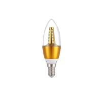 fortunate lights 10pcs AC220V LED Bulb Candle E14 5W 7W 9W 12W Golden Aluminum Bulb Lamp Cool Warm White Light Bulbs Lamps (Emitting Color : Double Color Golden pointed, Wattage : 7w)