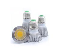 fortunate lights 4-Pack, LED COB Spotlight Bulbs AC85-265V E27/GU10/E14/GU5.3 3W/4W/5W Non-Dimmable Light Lamp MR16 DC12V(Warm white 5W,E27 85-265V)