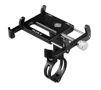 FortunateSweet Aluminum Alloy Mobile Phone Holder for PLUS6 Anti Theft and 360 Degree Rotation for Various Bikes and Motorcycles (Black)